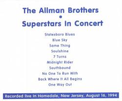 The Allman Brothers Band : The Allman Brothers - Superstars in Concert